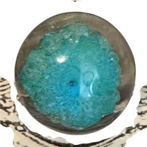 Elegant Blue Crystal Sphere Ring